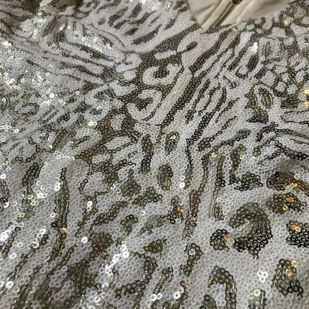 NWOT Sequin Animal Print Dress, Size Small - Picture 2 of 5